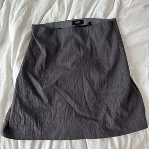 Theory High-Waisted Mini Skirt in Stretch Viscose-Blend Greystone